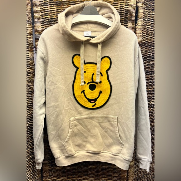 Disney Tops - Disney‎ Beige Hoodie with Iconic Winnie the Pooh Design- XLarge